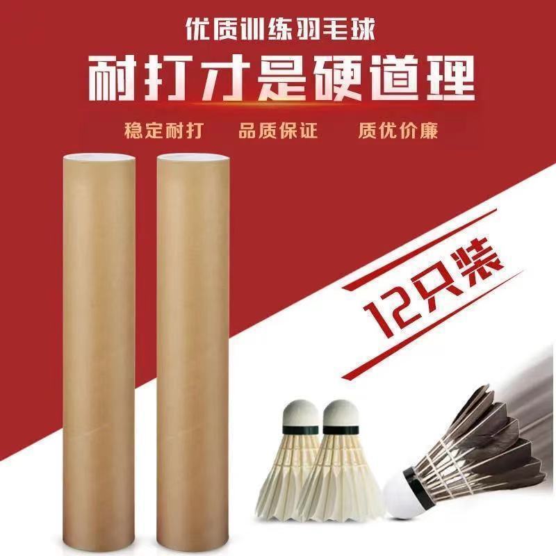 6只/12只防風羽毛球專業耐打打不爛單打羽毛球套裝鵝毛耐打王
