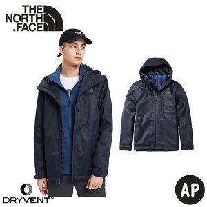 【The North Face 男 二件式DryVent刷毛外套《海軍藍》】4NCL/透氣防風耐磨/夾克/風雨衣