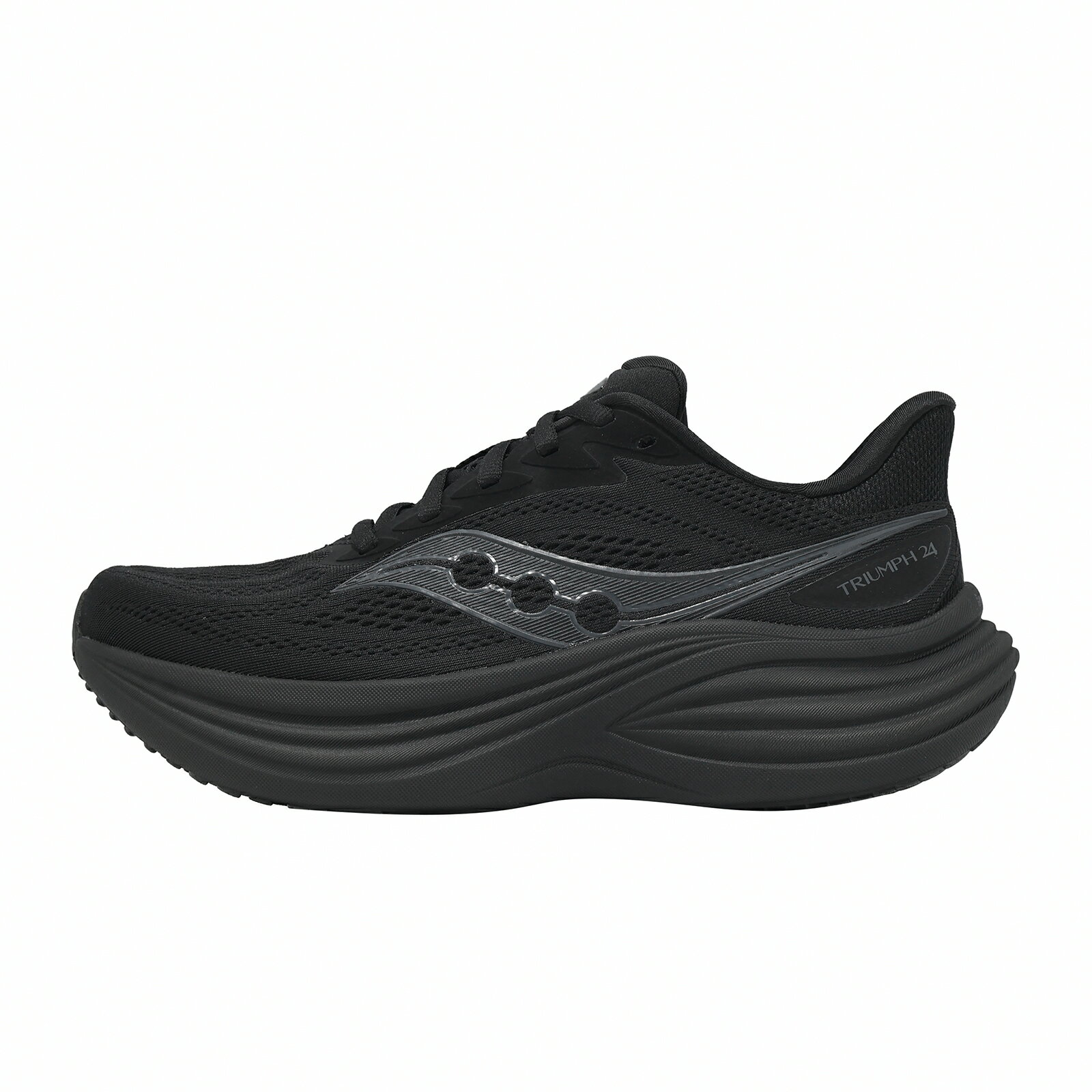 Saucony 索康尼 慢跑鞋 Triumph 24 女鞋 黑 厚底 緩震 運動鞋 S1009991024