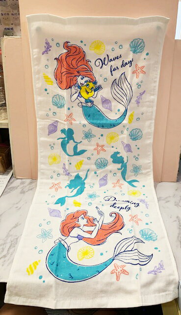 【震撼精品百貨】The Little Mermaid Ariel 小美人魚愛麗兒 迪士尼公主系列長毛巾-*42104 震撼日式精品百貨