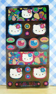 【震撼精品百貨】Hello Kitty 凱蒂貓 KITTY貼紙-和風黑 震撼日式精品百貨