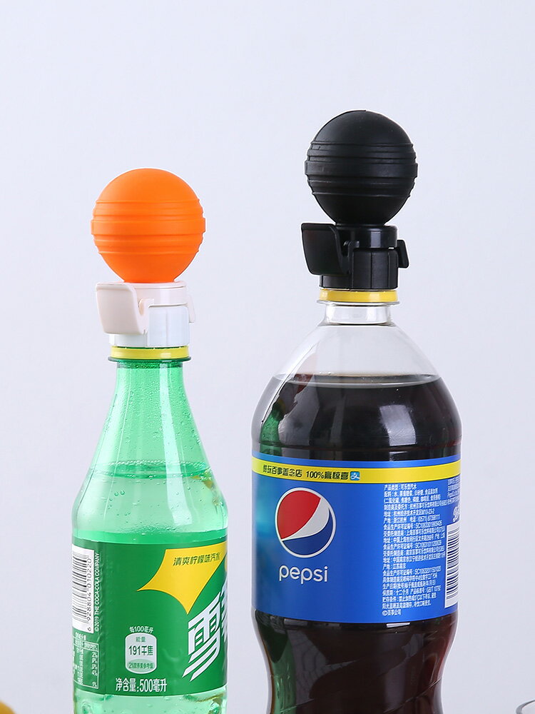 碳酸飲料可樂防漏加氣蓋子密封瓶蓋手動充氣創意蘇打水可樂保鮮蓋1入
