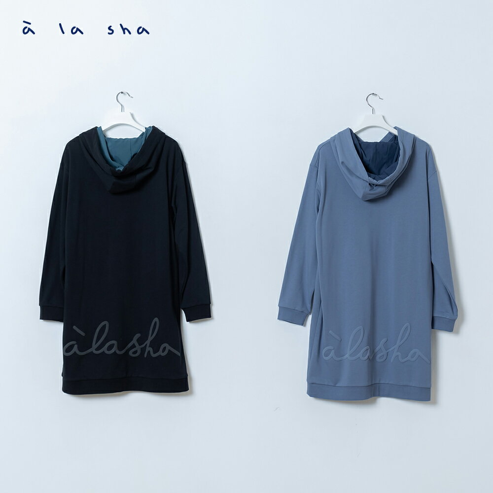 a la sha logo印花連帽長袖棉T 3