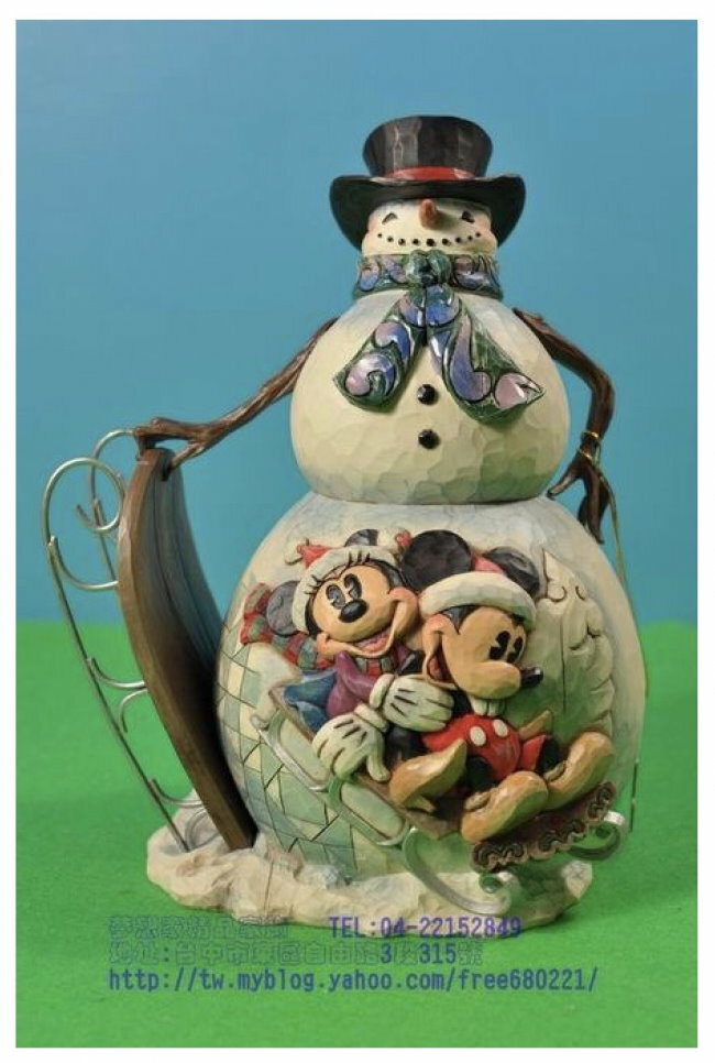 Jim Shore愛木小灣 Disney 米奇米妮雪人雪橇浮雕 ★ 美國ENESCO精品 ★ 夢想家精品家飾