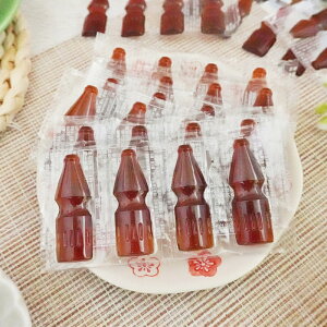 【晶晶】可樂橡皮糖 (可樂瓶橡皮糖 水果軟糖 象皮糖 可樂瓶QQ糖 ) 600g(約30排) (台灣糖果)