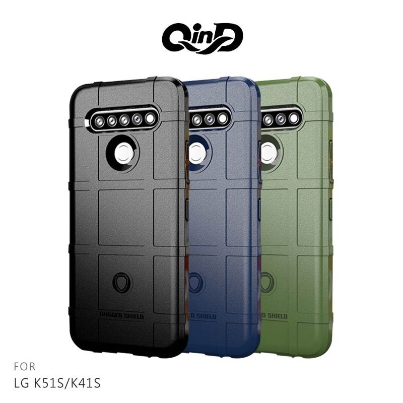 QinD LG K51S/K41S 戰術護盾保護套 鏡頭加高 保護套 手機殼【APP下單4%點數回饋】