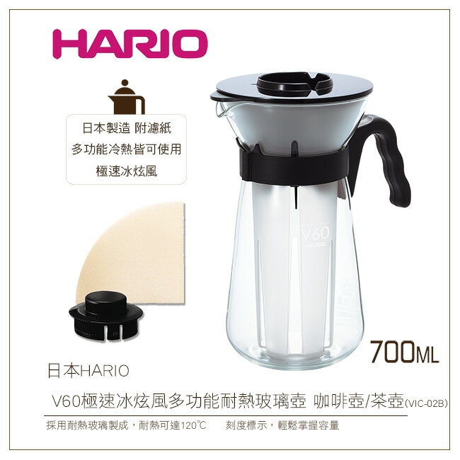 Hario VIC-02B V60 Ice-Coffee Maker
