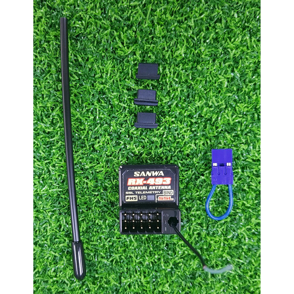 【車車共和國】 SANWA 三和 RX-493  防水型 接收器 FH5模式 短同軸天線