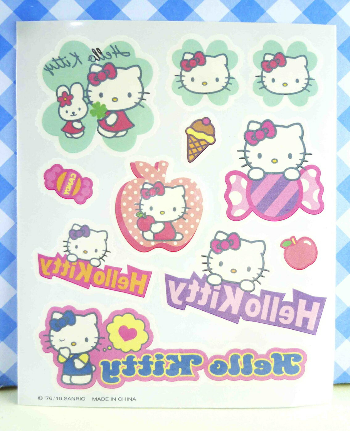 【震撼精品百貨】Hello Kitty 凱蒂貓 KITTY貼紙-香味紋身貼紙-糖果 震撼日式精品百貨