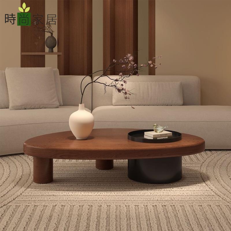 【時尚家居】古風實木茶桌茶幾 客廳簡約家用異形新款 小戶型創意原木 免運 開立發票 工廠現貨