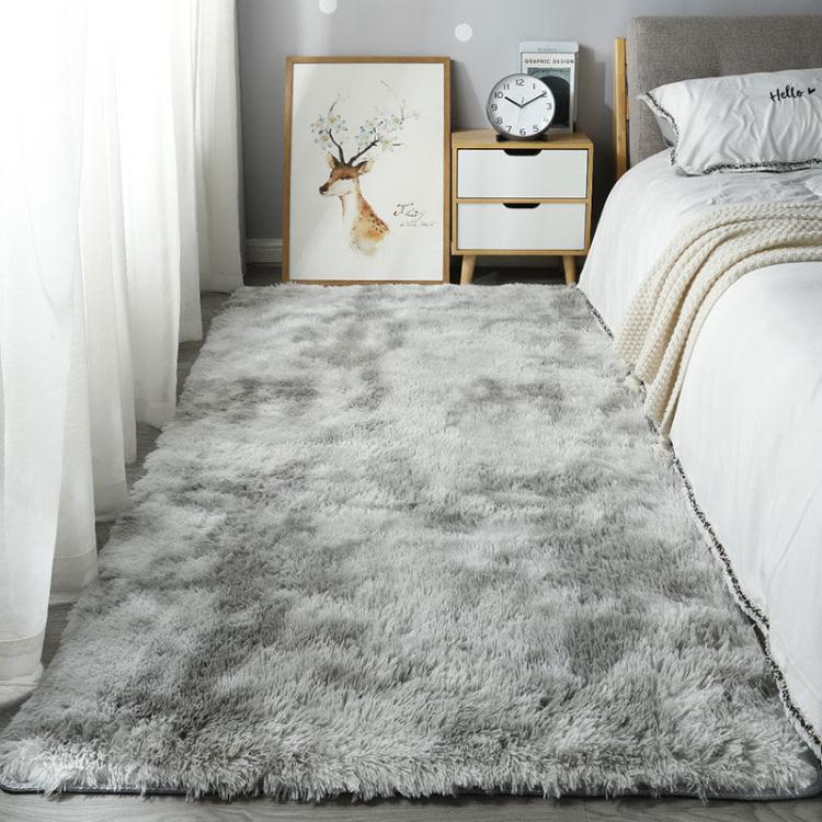 床邊毯 北歐ins地毯客廳茶幾臥室少女房間滿鋪床邊可愛網紅長毛地毯地墊