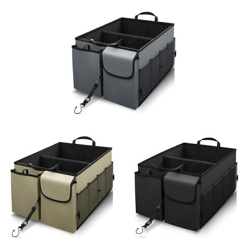 ISONA 66L 車用置物箱 床下收納箱 後車廂收納箱 汽車收納箱 車用收納箱 車用整理箱 600D牛津布 0