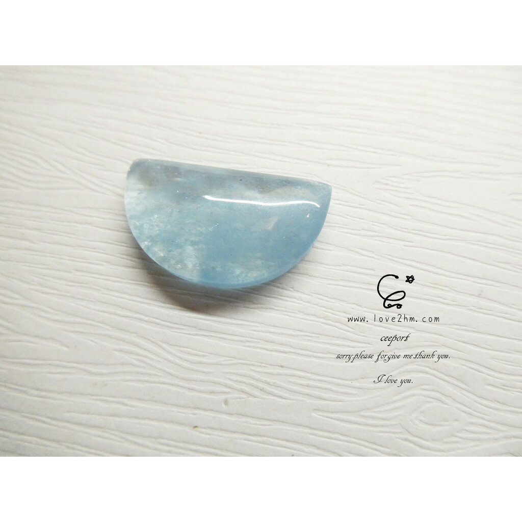 海水藍寶-吊墜裸石 8606/海水藍寶/水晶飾品/ [晶晶工坊-love2hm]