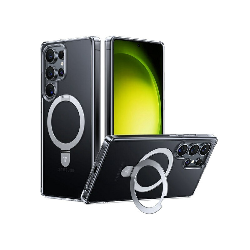 TORRAS Ostand Magsafe Samsung Galaxy S25 Ultra支架手機殼-透明