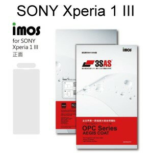 【iMos】3SAS系列保護貼 SONY Xperia 1 III (6.5吋) 超潑水、防污、抗刮 含鏡頭貼