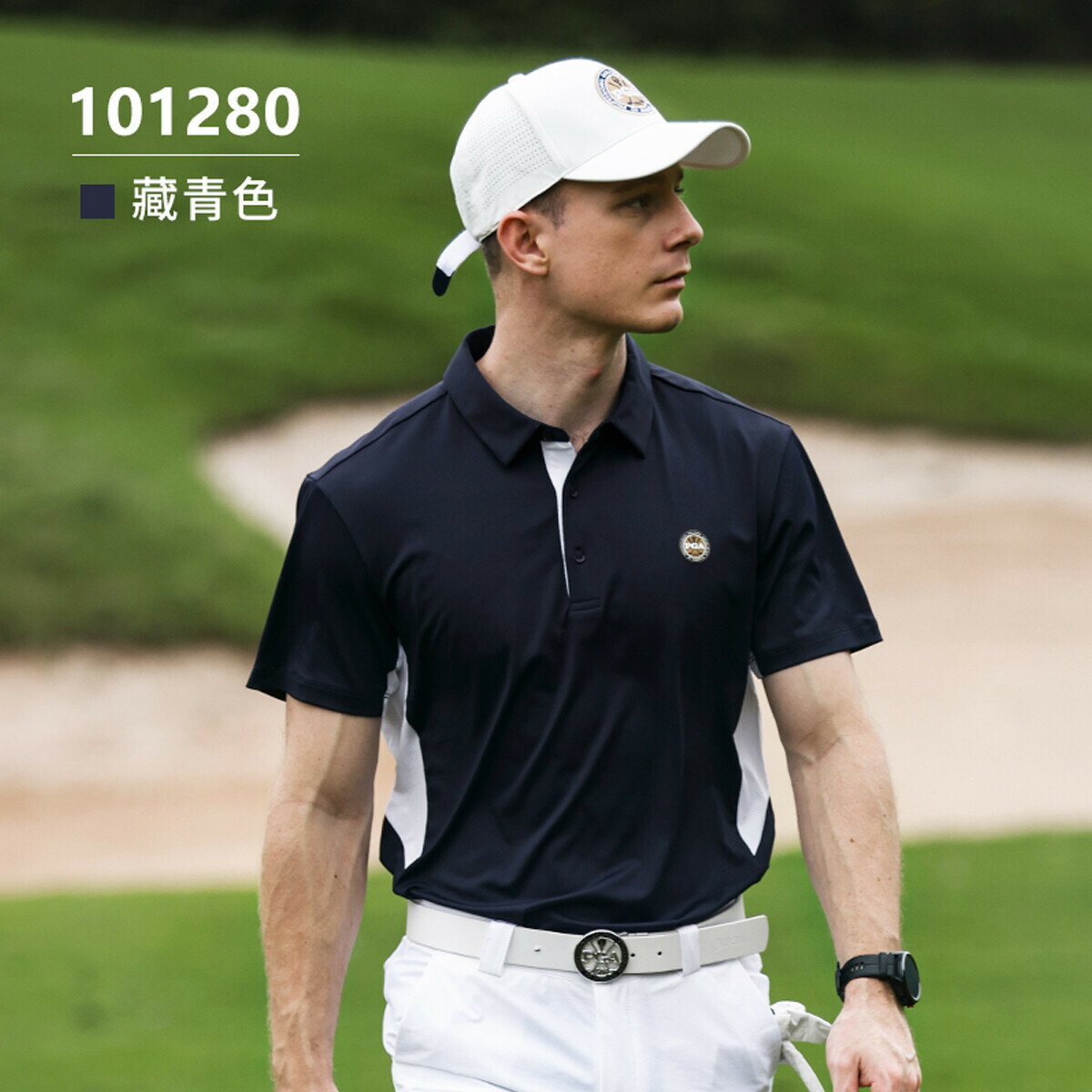 美國PGA 高爾夫球服 男士 短袖T恤polo衫 袖底透氣網布拼接 多色可選