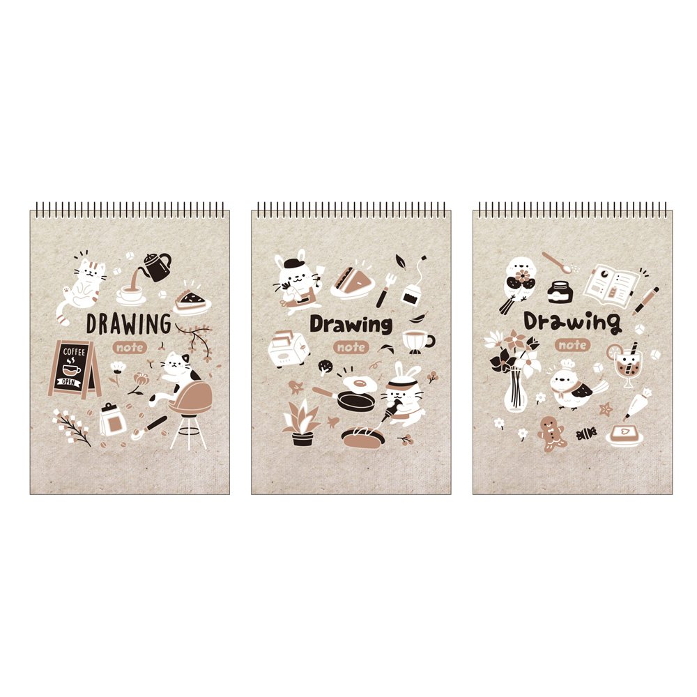 18K上翻活頁素描本-動物餐廳【九乘九購物網】