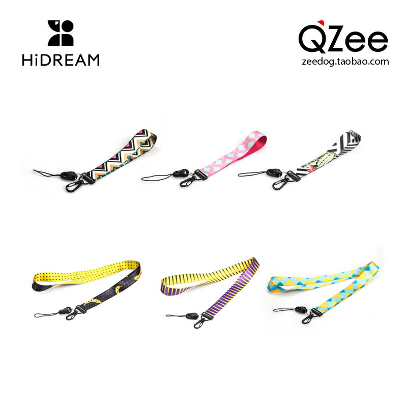 QZee Hidream手機掛繩相機錢包背包鑰匙掛飾掛帶綢帶便攜手環固定