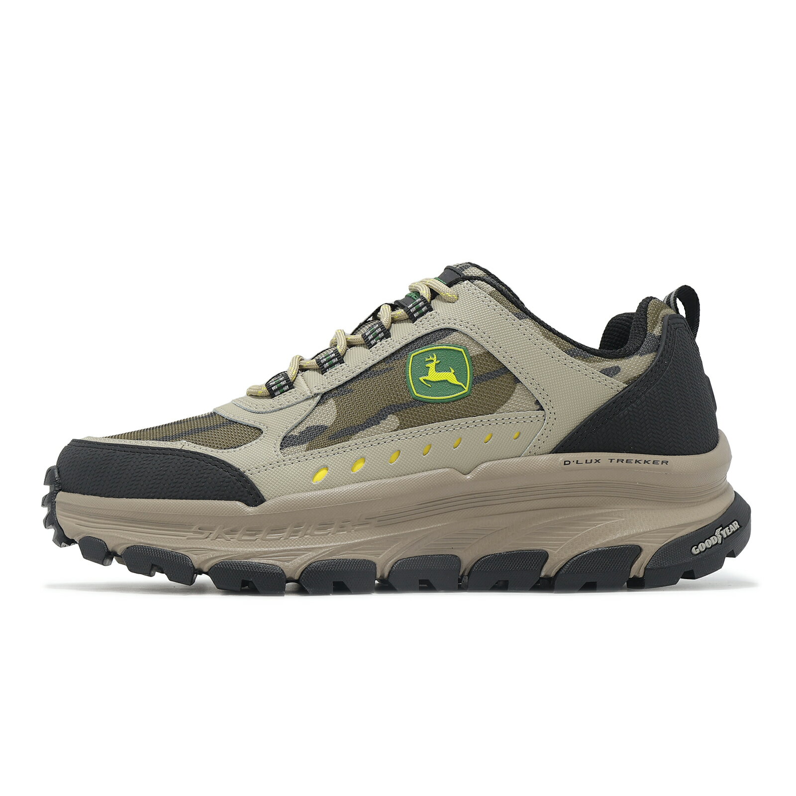 Skechers x JOHN DEERE 休閒鞋 D Lux Trekker 男鞋 卡其 黑 聯名 戶外 山系 256014CAMO