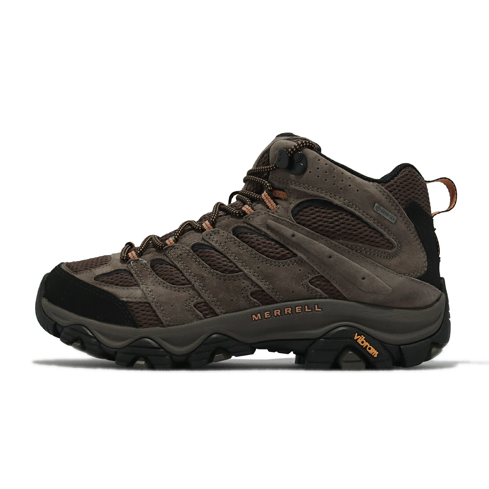 Merrell 越野鞋 Moab 3 Mid GTX Wide 男鞋 寬楦 棕 黑 防水 登山 耐磨 黃金大底 ML035795W