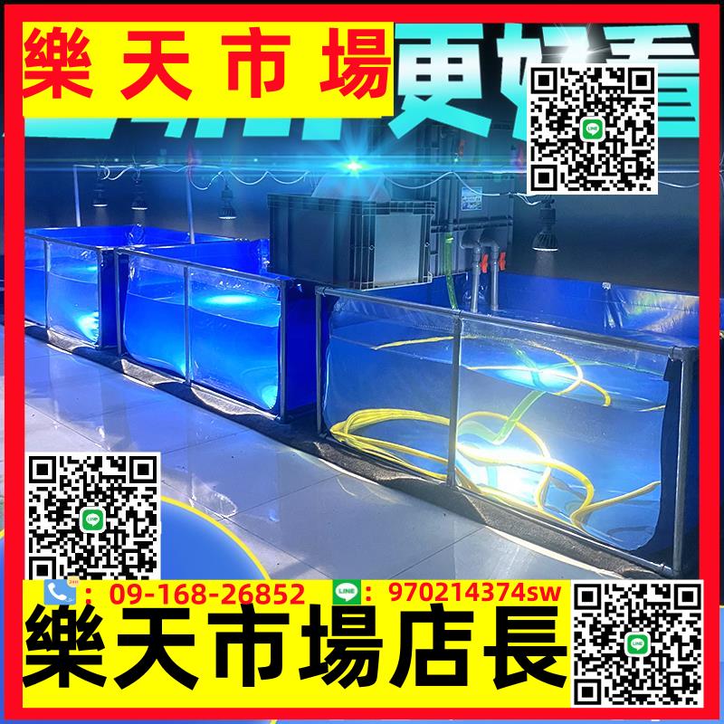 （高品質）透明帆布折疊魚池家用游泳支架子刀刮布移動水池養殖蓄水箱防水布