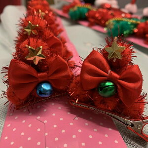 FuNFang_現貨商品 降價促銷 聖誕髮飾 聖誕樹髮夾 麋鹿耳朵 聖誕禮物 趣味小物