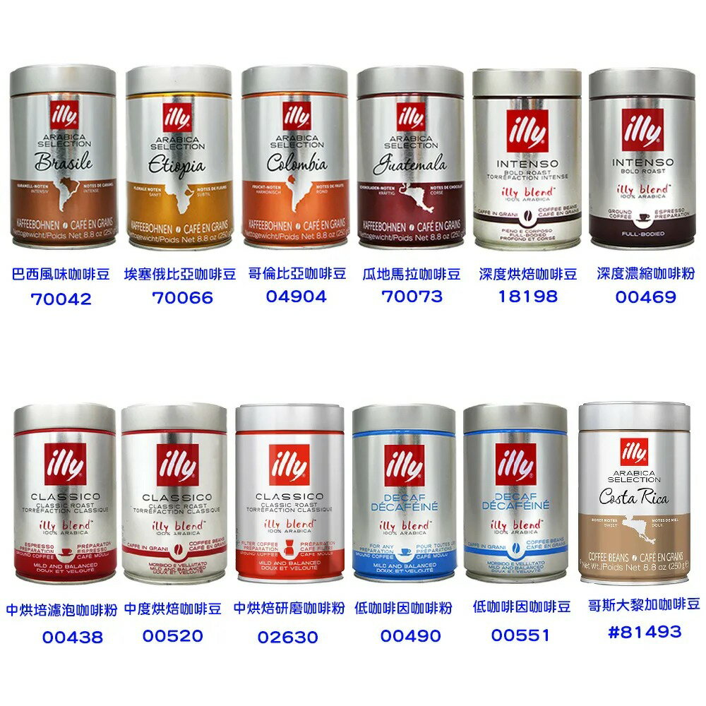 illy 咖啡豆／咖啡粉 250g【299免運領券再享折扣】