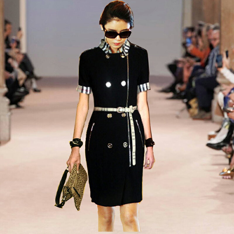 特歐美2022新款修身顯瘦職業女裝連衣裙OL氣質端莊面試服裝工作服