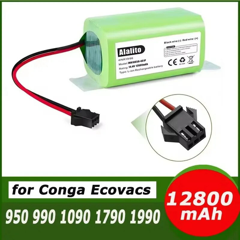14,4 V 2600 12800mAh替換電池，與ecovacs deebot n79 n79s dn62