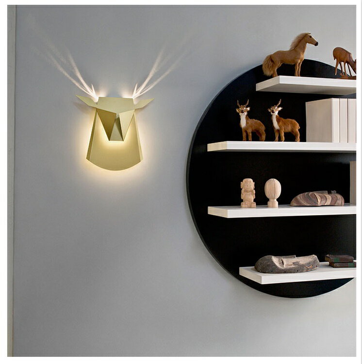 Antlers 鹿角壁燈 鹿頭造型 裝飾壁燈 LED 110-220V 1