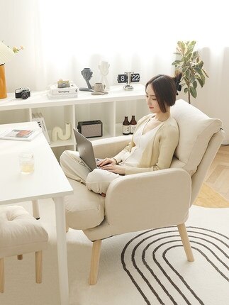 家用電腦椅舒適久坐沙發椅休閑懶人椅書房辦公椅臥室可躺單人座椅