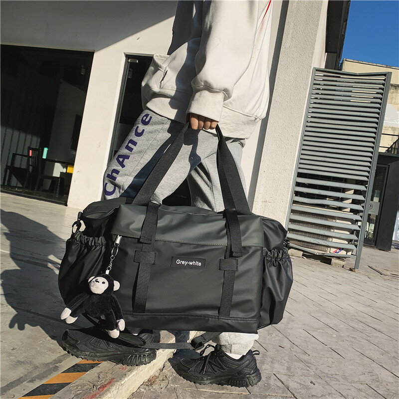 免運 大容量旅行健身運動側背包 短途旅行包男手提行李包大容量出差旅行袋子運動健身包斜挎包潮牌