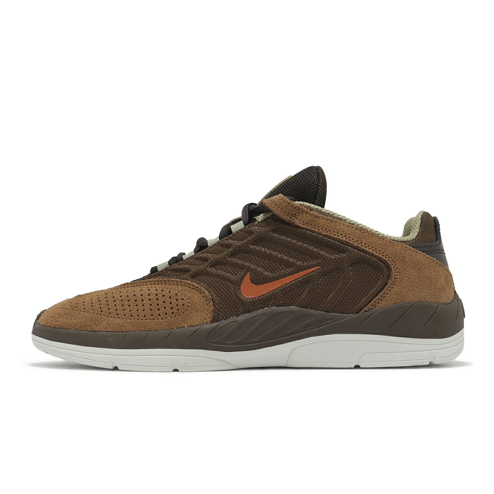 Nike 滑板鞋 SB Vertebrae 男鞋 棕 紅 麂皮 休閒鞋 運動鞋 FD4691-200