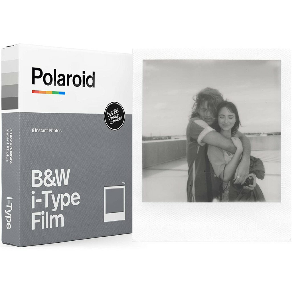 寶麗萊 Polaroid B&W Film for i-Type 黑白底片 (白色邊框) onestep2