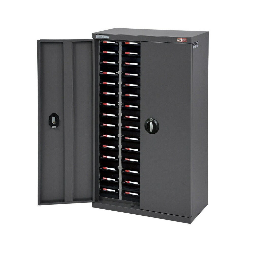 樹德SHUTER 四排 60格 加門型零件櫃 透明抽/組 ST2-460D