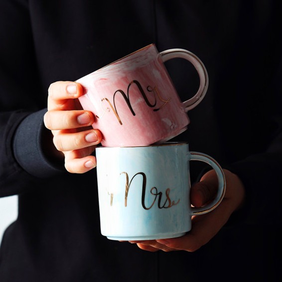 北歐ins大理石紋陶瓷馬克杯創意男女情侶辦公室水杯咖啡杯子家用