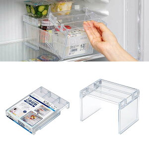asdfkitty*日本製 INOMATA 透明ㄇ字型收納架-小/冰箱整理架高層板-也可展示公仔.小擺件