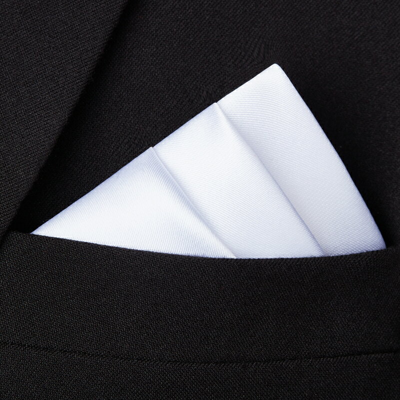 白色口袋巾男士西服商務襯衫胸巾純色西裝手帕小方巾