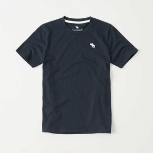 美國百分百【Abercrombie & Fitch】T恤 AF 短袖 麋鹿 kids 女 男 情侶裝 深藍 XS S號 H988