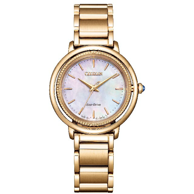 CITIZEN 星辰 L系列 EM1103-86Y 代言人廣告款 光動能白蝶貝女錶 金錶 31.2mm｜樂天全館特惠中★指定刷卡回饋10%