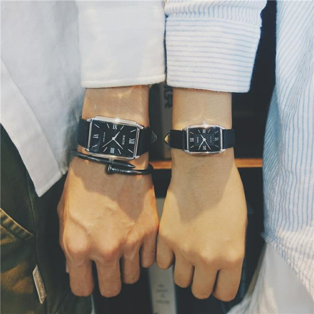 手錶韓版女學生潮男士防水簡約個性黑時尚潮流休閒情侶石英錶 交換禮物