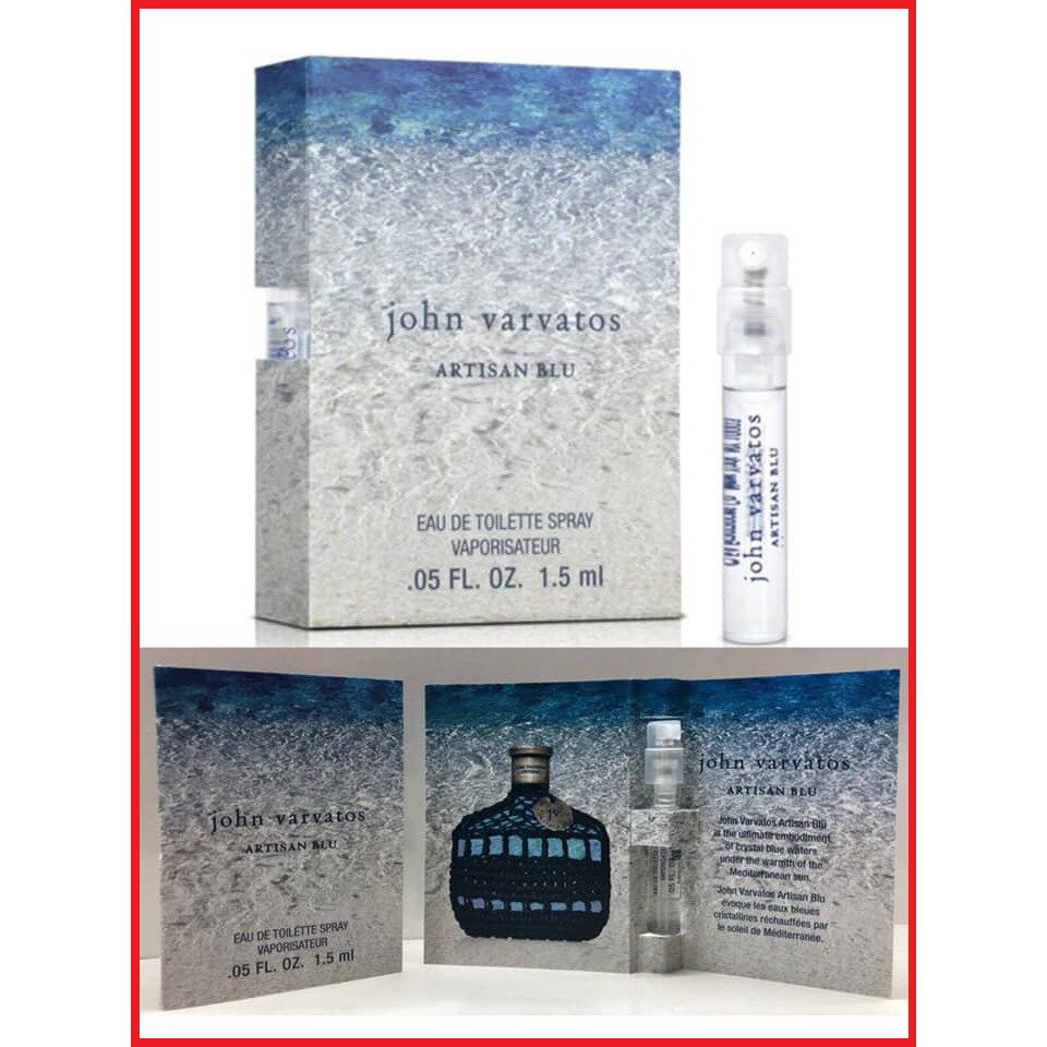 【原廠針管】John Varvatos Artisan 工匠Blu 男性淡香水 1.5ML 噴式｜期間限定◆秋冬迷人香氛