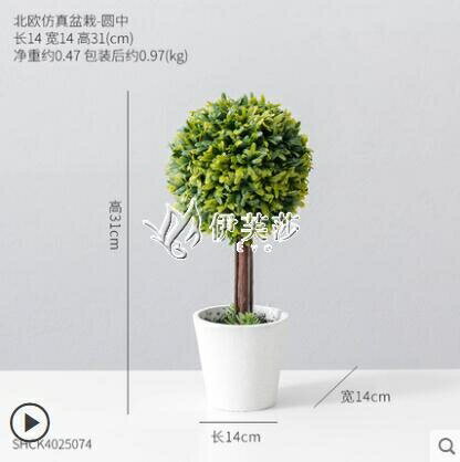 北歐模擬綠植假花植物盆栽 室內辦公室客廳塑膠桌面裝飾 快速出貨