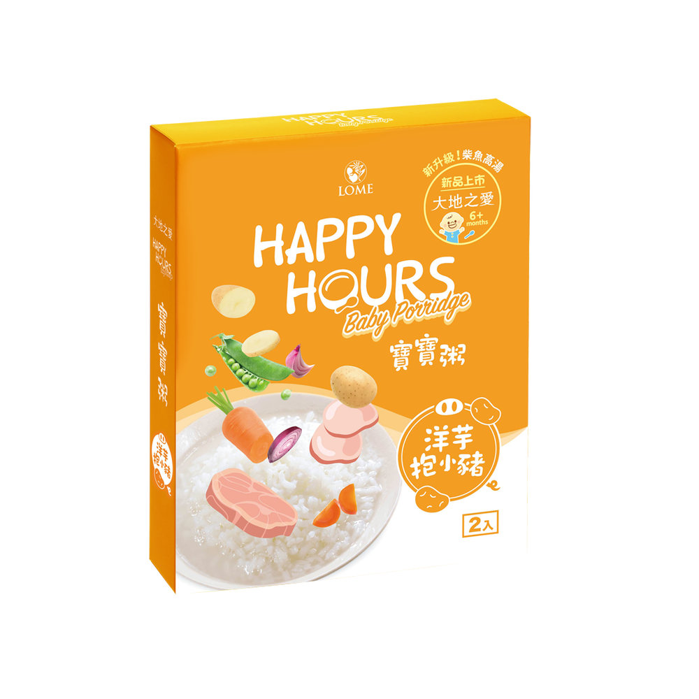大地之愛 Happy Hours 寶寶粥300g(2包/盒)-洋芋抱小豬★衛立兒生活館★