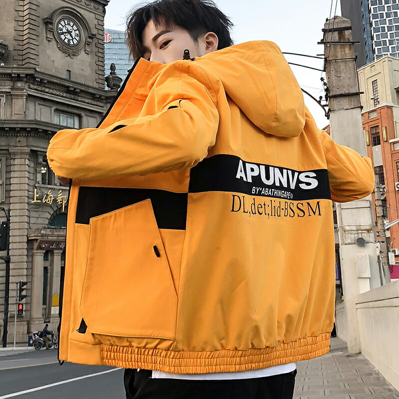 新款春秋季外套男士工裝夾克韓版潮流男裝百搭休閑寬松上衣服