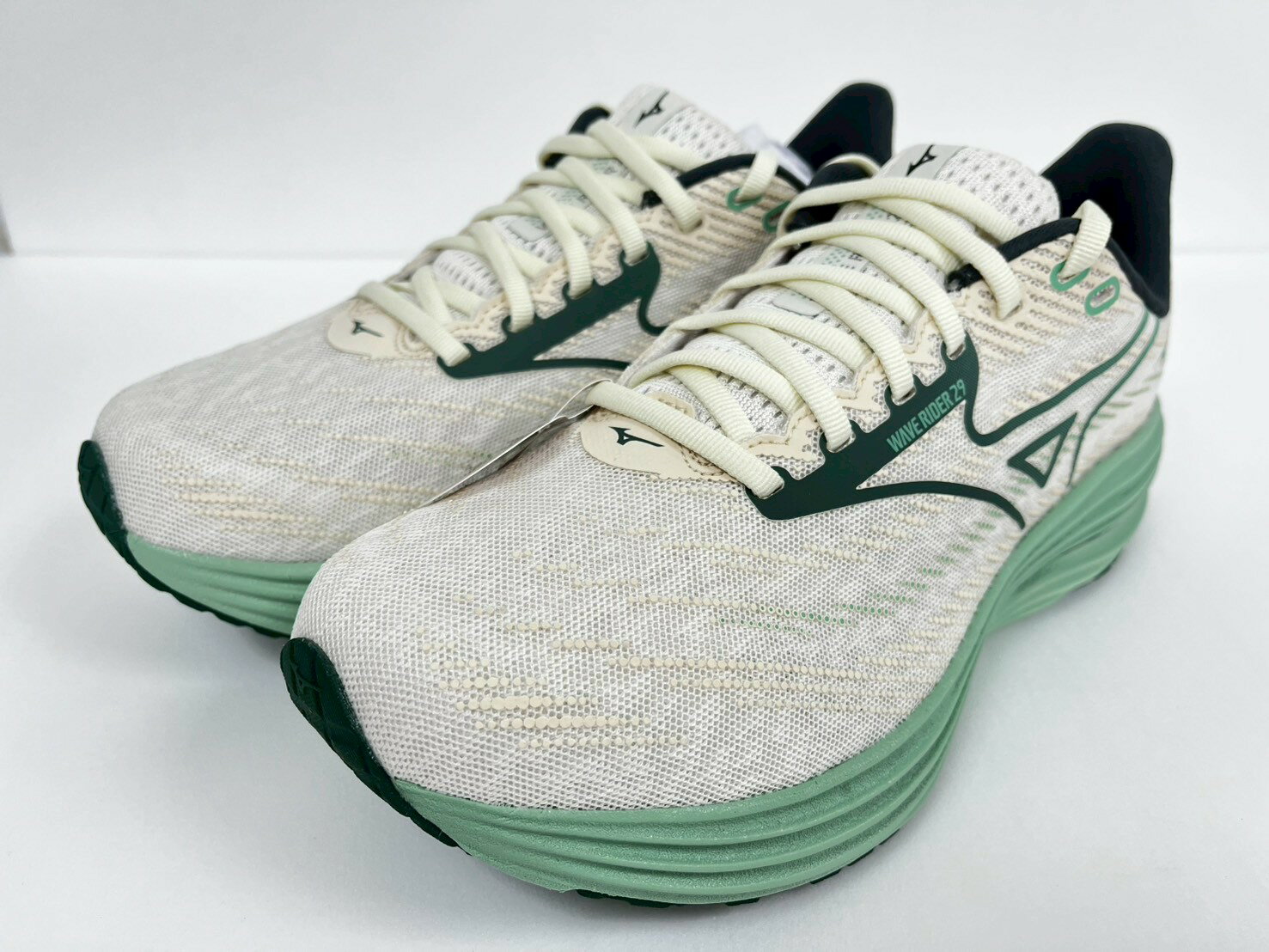 大自在】MIZUNO 美津濃男慢跑鞋WAVE RIDER 29 4E超寬楦J1GC250409 綠