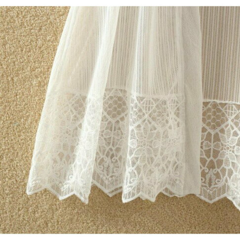 中大尺碼女裝 韓版 中長版外套 薄外套 蕾絲外套 中長款純色開衫七分袖外套 蕾絲防曬罩衫 女空調衫外套 3