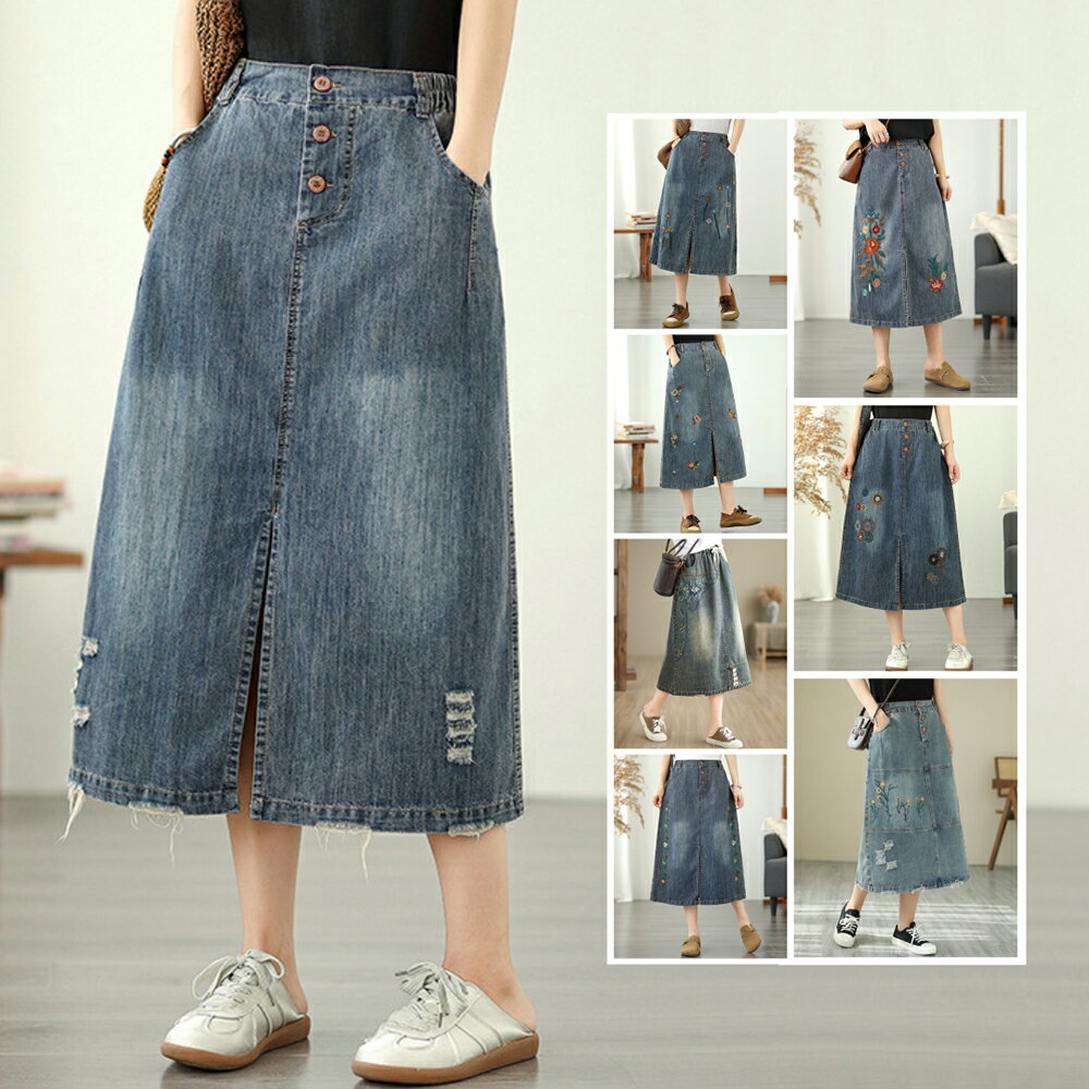 ＊ORead＊日系復古牛仔半身裙(8色M~XL)