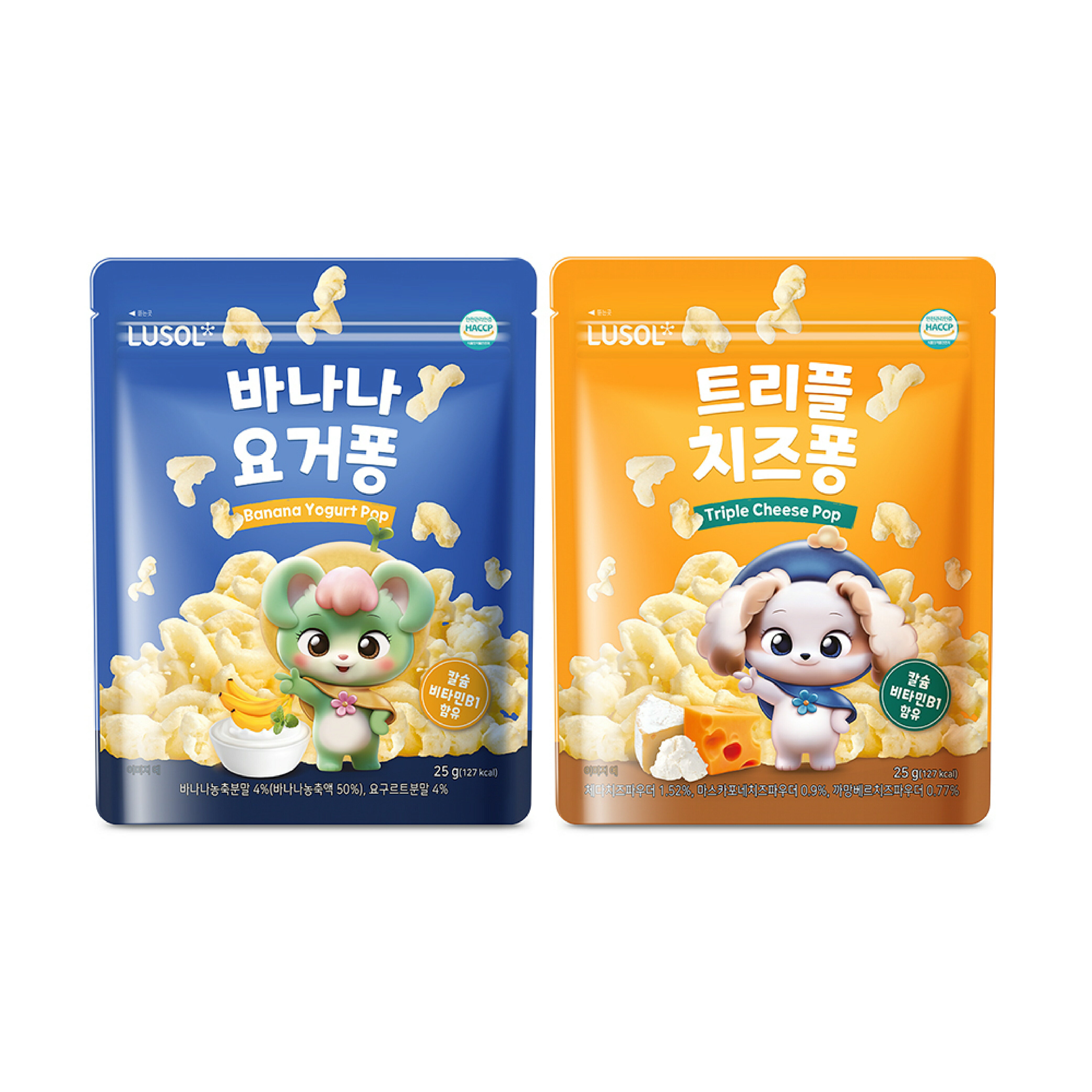 韓國 Lusol 爆爆玉米花10m+(起司三重奏/香蕉優格)★衛立兒生活館★