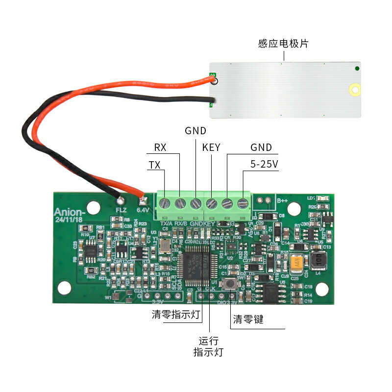熱銷負氧離子檢測模塊傳感器ONETEST萬儀負離子發生器空氣凈化器